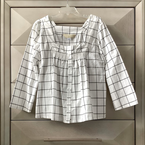 WOMEN'S BLOUSE - ROEBUCK & CO.- WHITE BLACK - SIZE XL - Picture 1 of 5